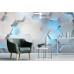 3D Фотообои  3Д Акварельные цветы w-29577